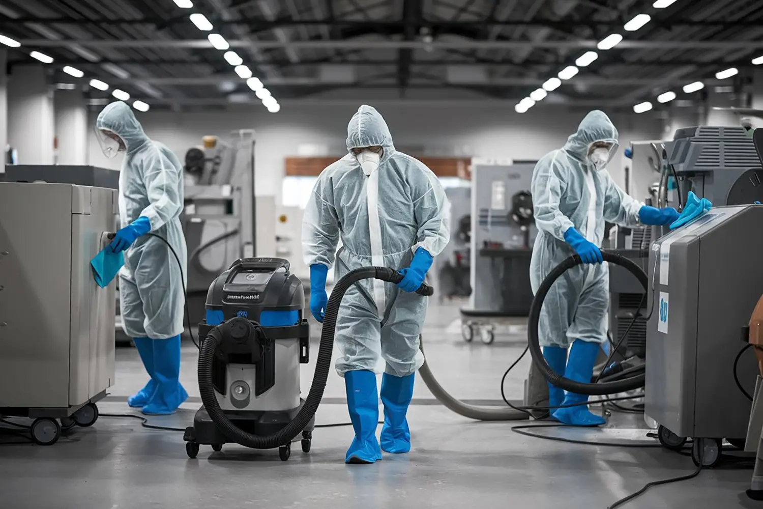 병원 정기청소 작업중입니다.